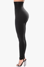 Load image into Gallery viewer, Black Lace up High Waist Leggings
