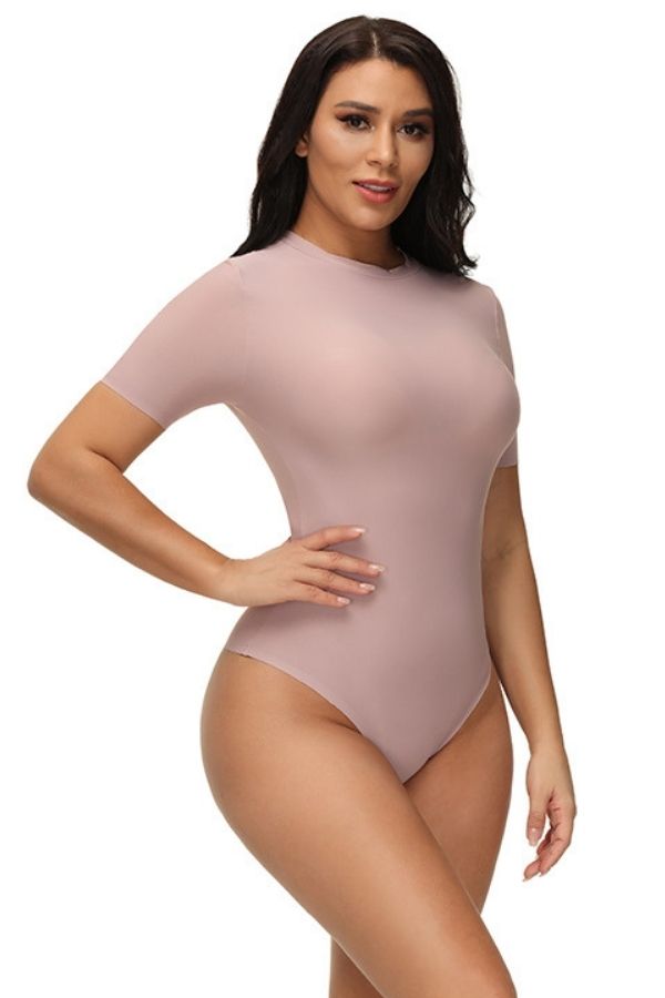 Short Sleeves Tummy Control Bodysuit