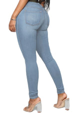 Load image into Gallery viewer, Plus Size Women&#39;s Denim Leggings
