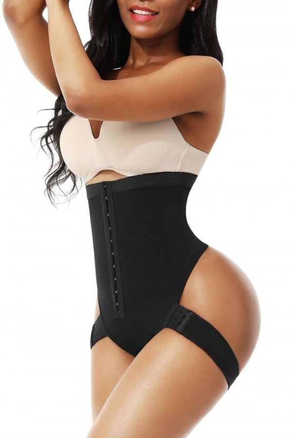 Black High Waist Butt Lifter With 2 Side Straps