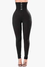 Load image into Gallery viewer, Black Lace up High Waist Leggings
