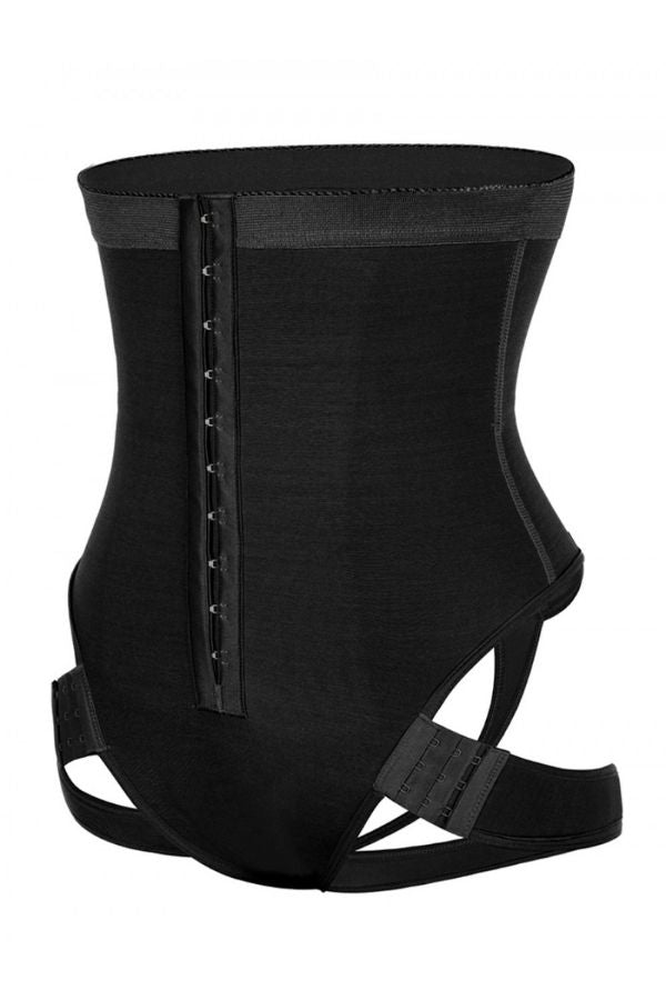Black High Waist Butt Lifter With 2 Side Straps