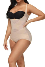 Load image into Gallery viewer, Mesh Criss-Cross Firm Control Shaping Bodysuit
