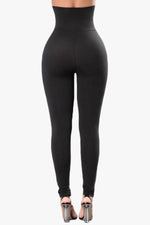 Load image into Gallery viewer, Black Lace up High Waist Leggings

